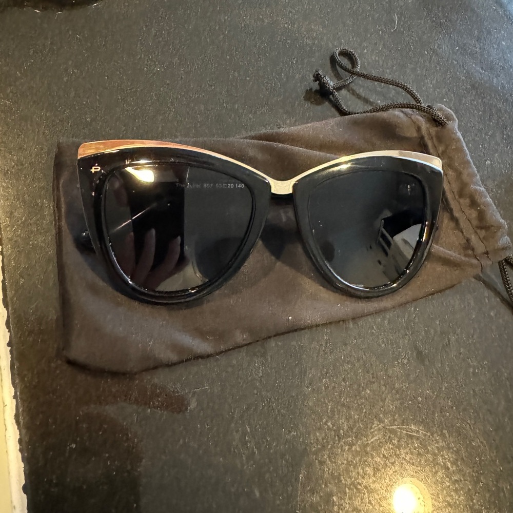 Prive Revaux sunglasses- black and gold polarized
